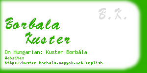 borbala kuster business card